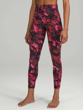 lululemon athletica Align High-Rise Red & Pink Abstract Print Leggings